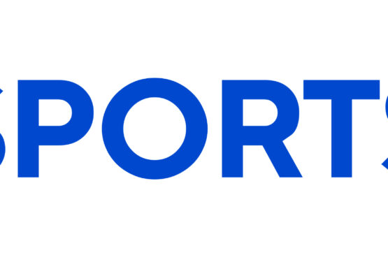 A blue sports logo is shown on top of the word sport.